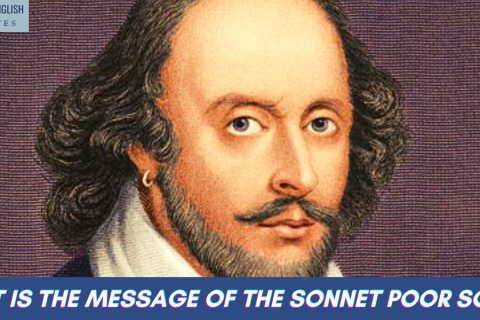 What is the message of the sonnet Poor Soul?