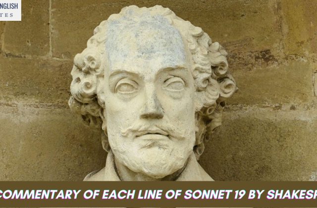 The Commentary of Each Line of Sonnet 19 by Shakespeare