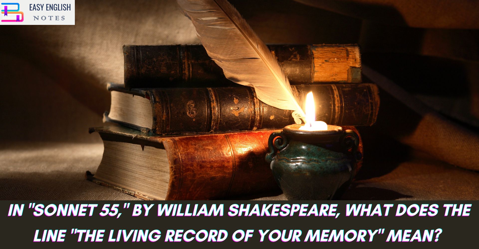 In the line "The living record of your memory" from "Sonnet 55," Shakespeare is referring to his own poem as a living testament or enduring documentation of the beloved's memory. He suggests that his verse will serve as a