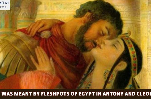 What Was Meant by Fleshpots of Egypt in Antony and Cleopatra