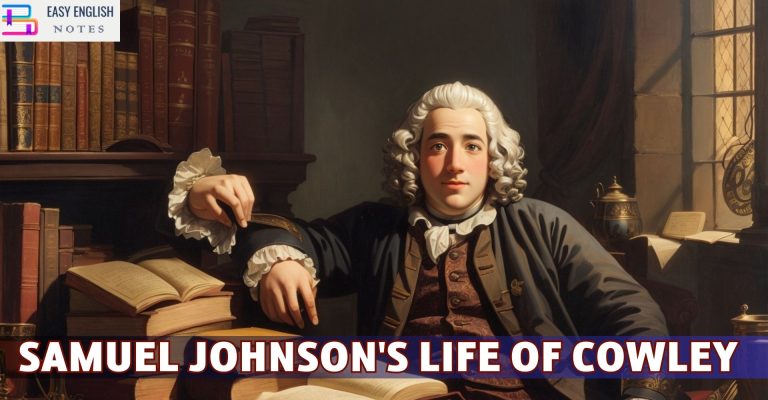 A Critical Note On The Principles Of Criticism Adopted By Dr. Johnson On The Basis of Life of Cowley