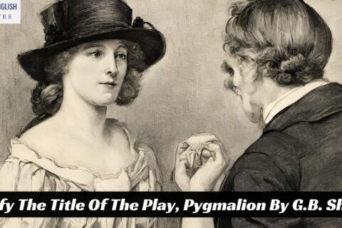 Justify The Title Of The Play, Pygmalion By G.B. Shaw