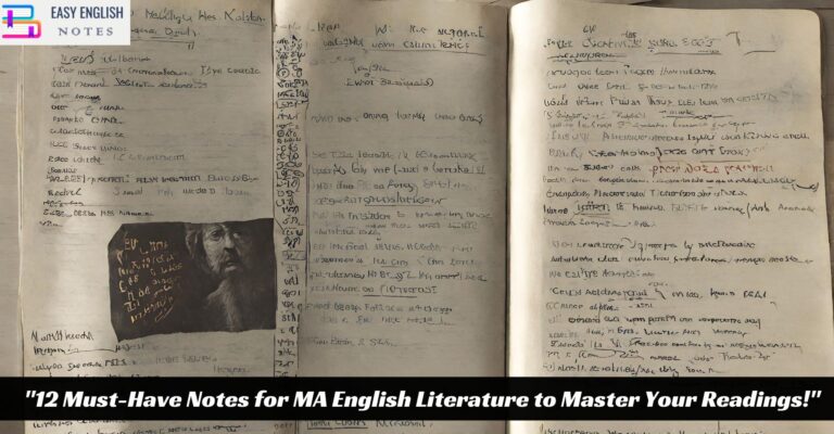 "12 Must-Have Notes for MA English Literature to Master Your Readings!"