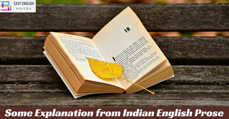 Some Explanation from Indian English Prose